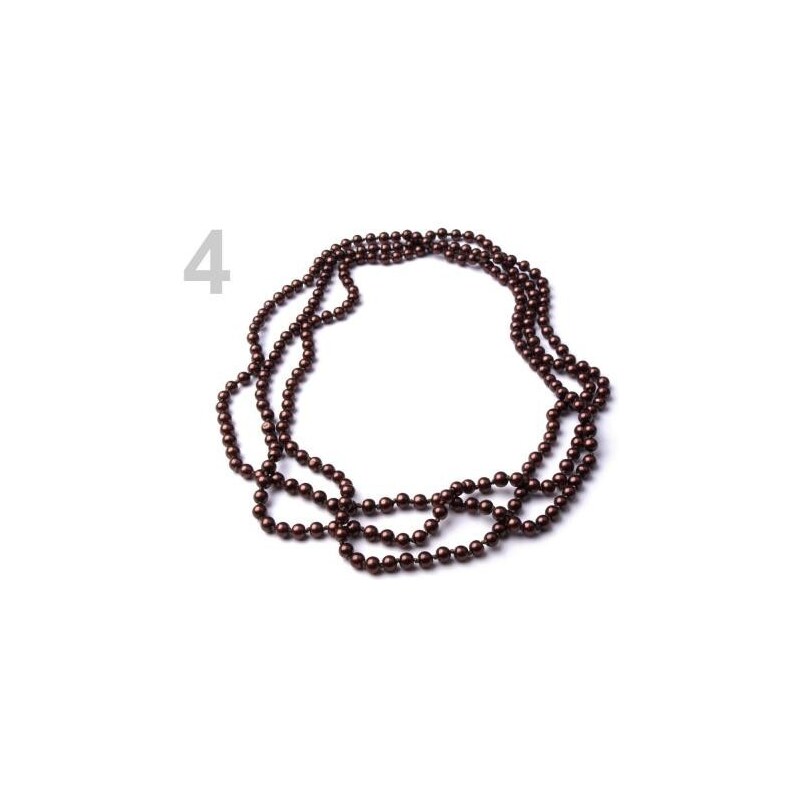 Stoklasa Náhrdelník z voskovaných perel 152 cm (1 ks) - 4 Brunette