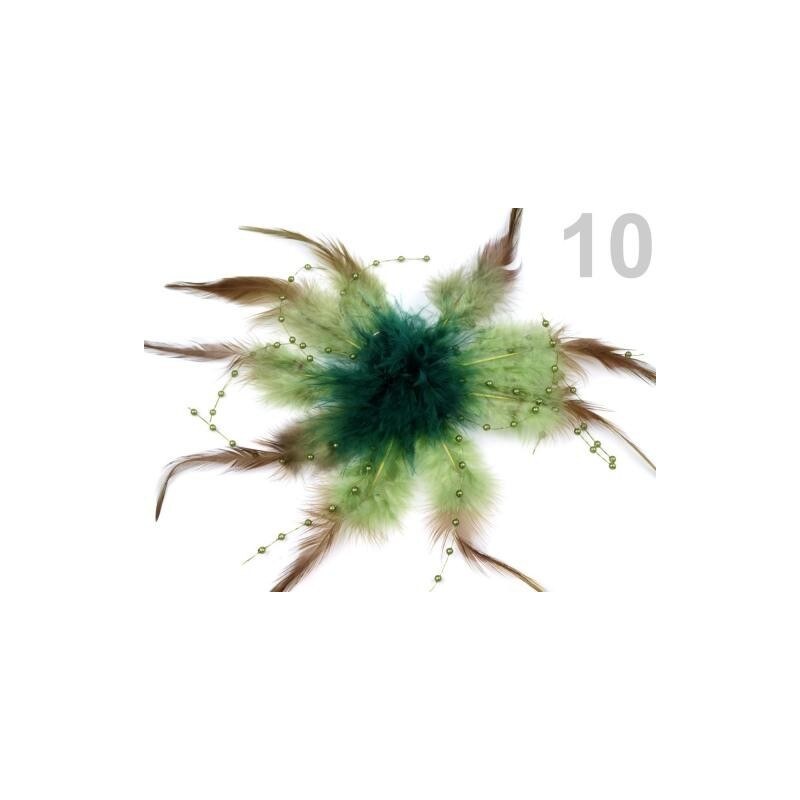 Stoklasa Brož 100x190 mm s perličkami (1 ks) - 10 zelená malachitová