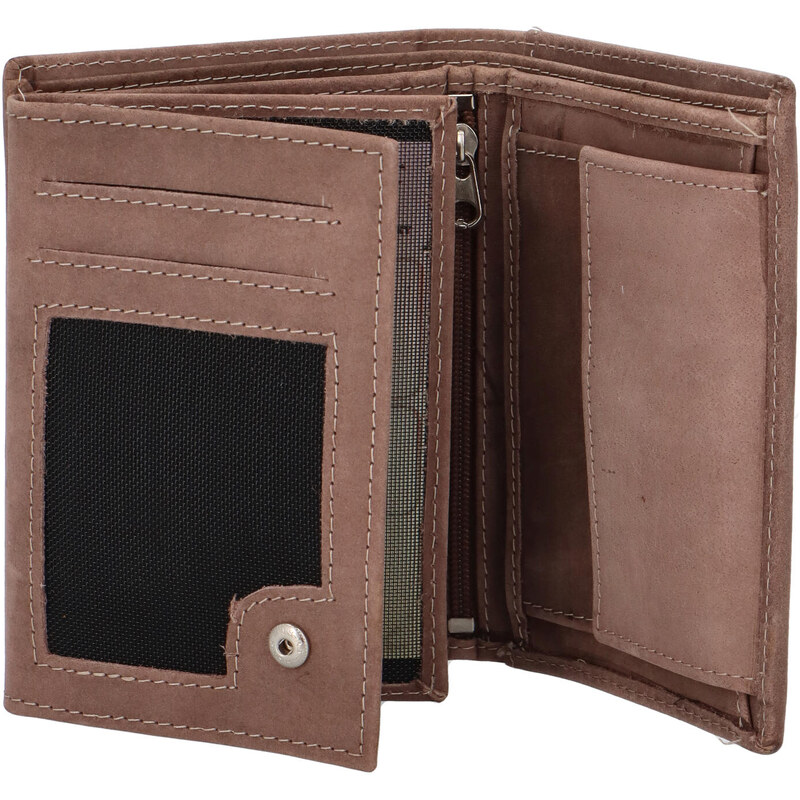 WILD collection Pánská kožená peněženka taupe - WILD 1931 taupe