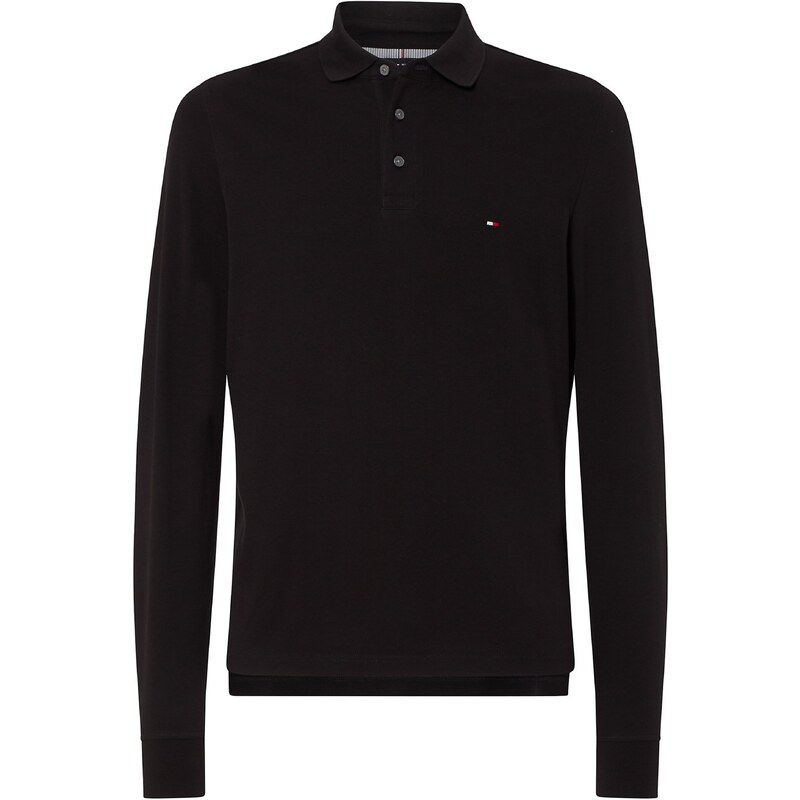 TOMMY HILFIGER Tričko 1985 SLIM LS POLO černá
