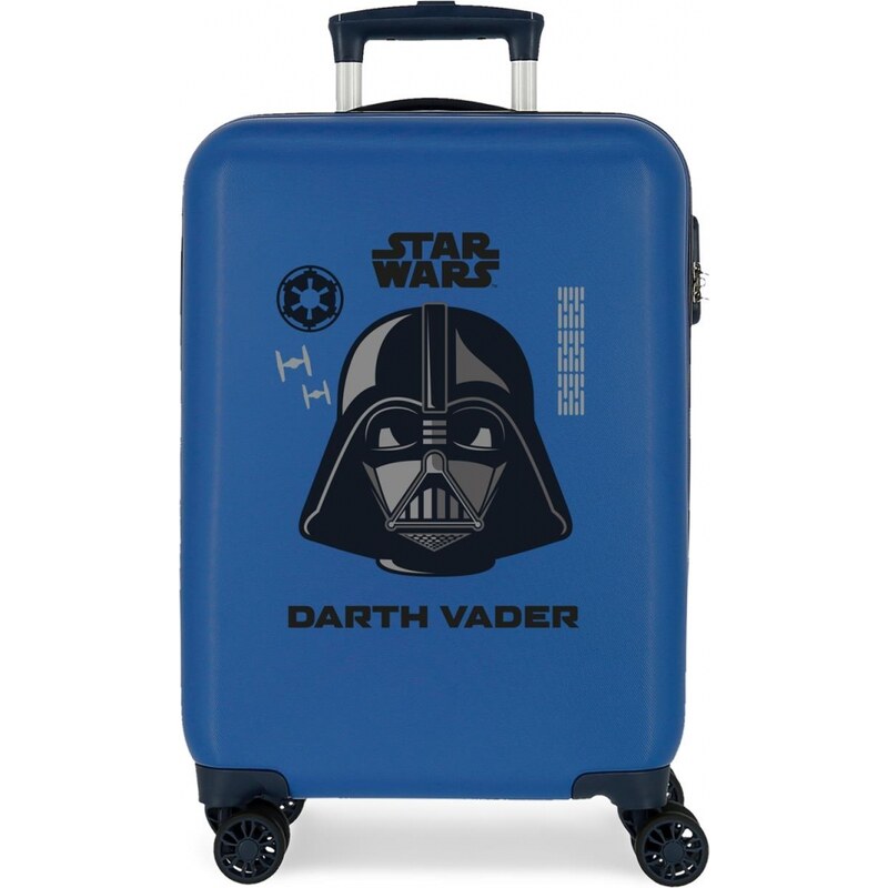JOUMMABAGS Cestovní kufr ABS Star Wars Darth Vader blue 55 cm - GLAMI.cz
