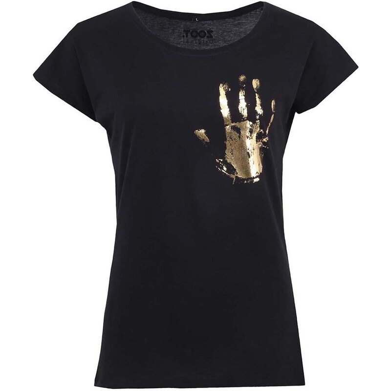 Černé dámské tričko ZOOT Originál Zlatý otisk