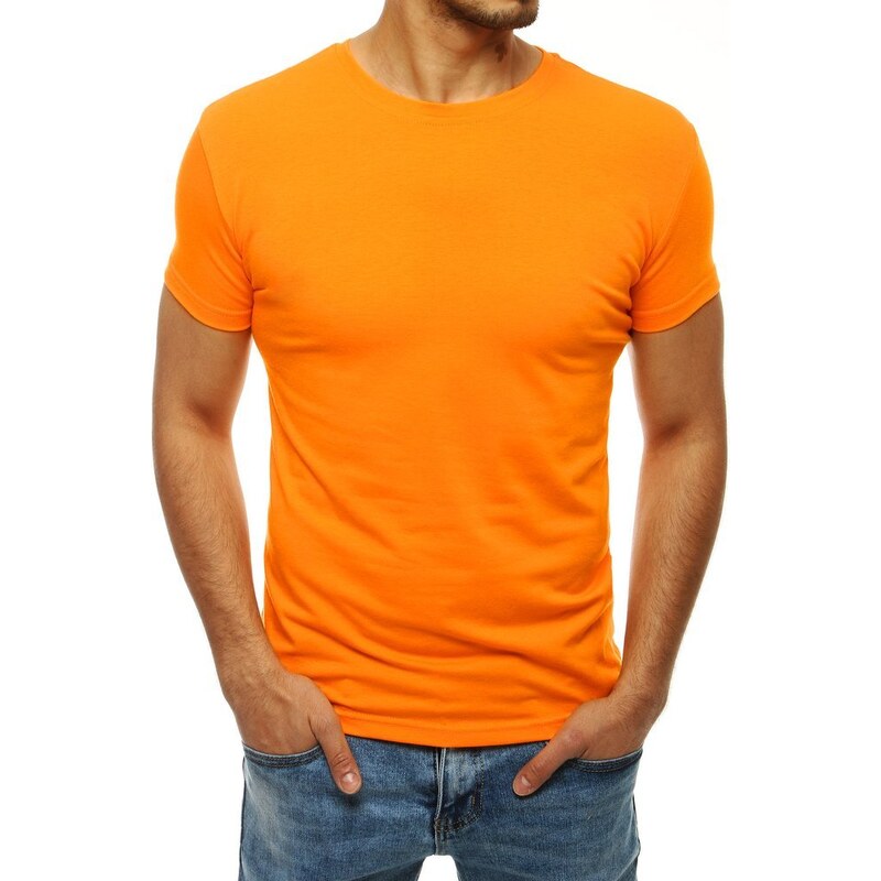 DStreet Zářivě oranžové pánské tričko RX4190