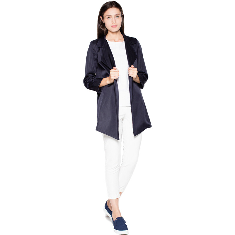 Venaton Woman's Coat VT039 Navy Blue