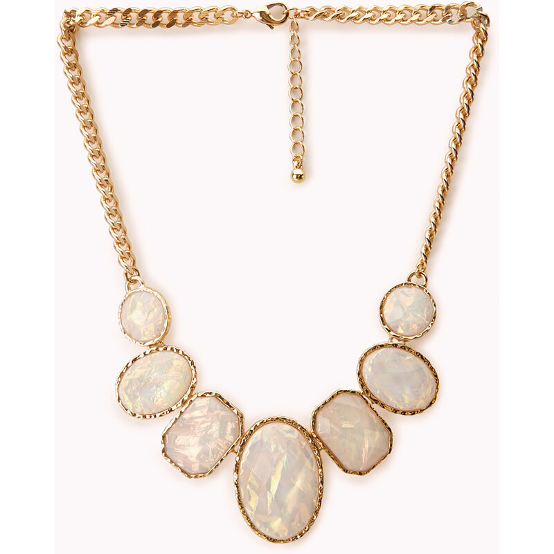 Forever 21 Goddess Iridescent Faux Stone Necklace