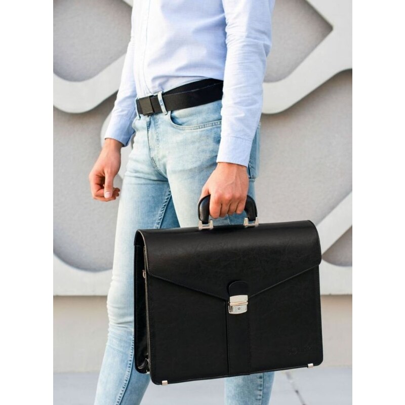 SOLIER Aktovka Business Briefcase Black - bazar
