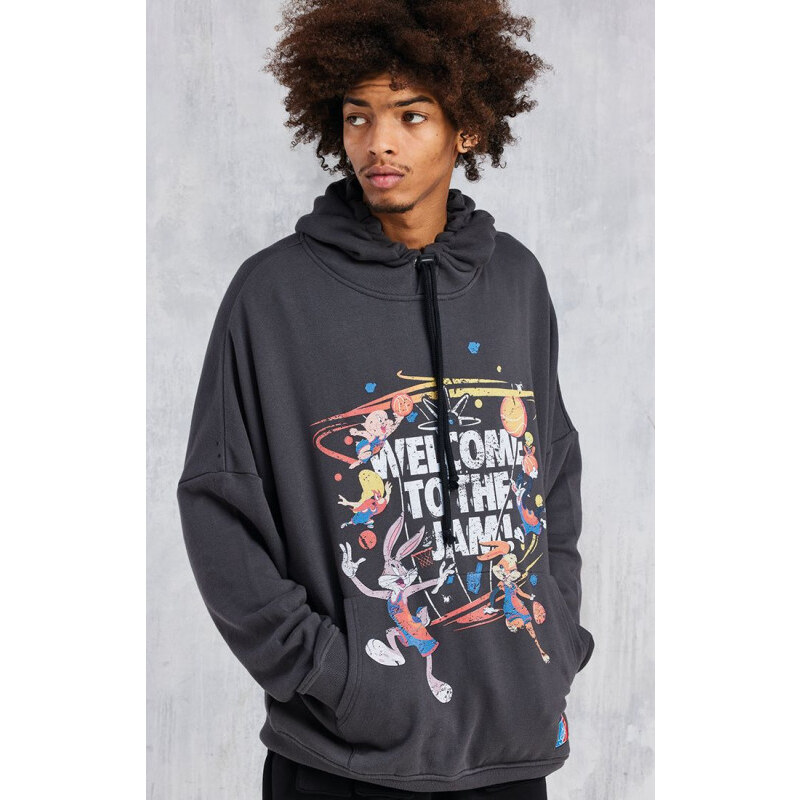 Sik Silk SPACE JAM X SIKSILK OVERSIZED GRAPHIC HOODIE - GLAMI.cz