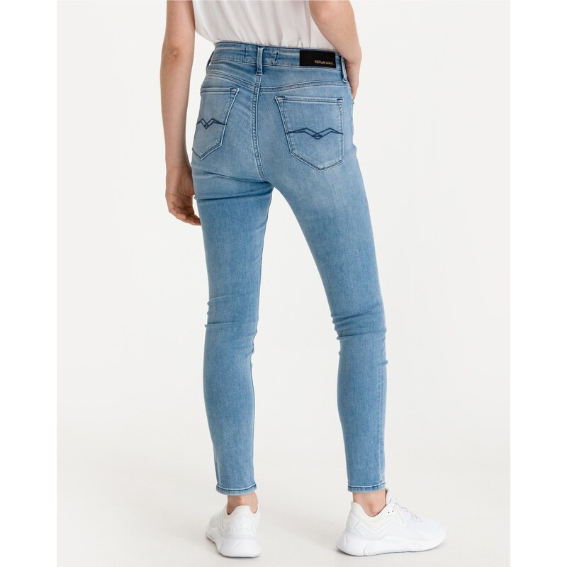 Modré dámské skinny fit džíny Replay Luzien Jeans - Dámské