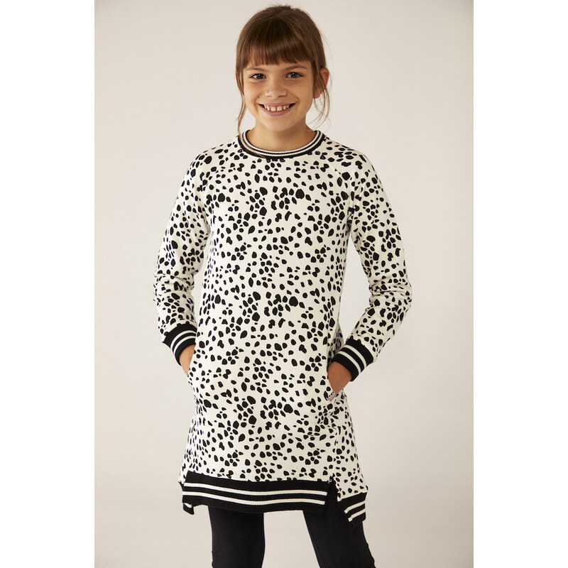 Boboli Dívčí mikinové šaty Dalmatin