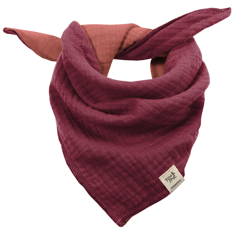 Maximo Dětský šátek bordó/růžová 66x30 cm Organic