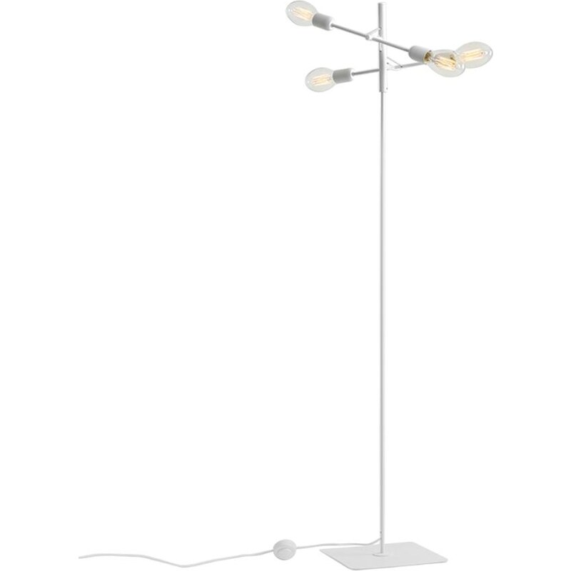 Nordic Design Bílá kovová stojací lampa Dogi 4
