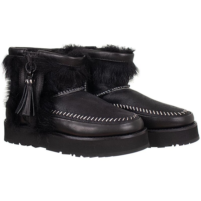 UGG Dámské boty Fluff punk černé