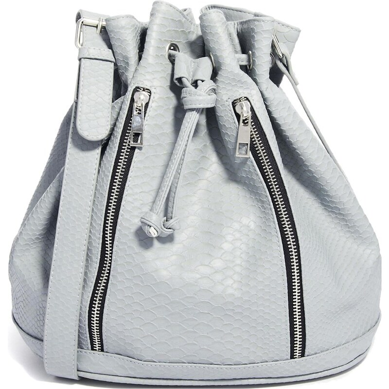 ASOS Duffle Bag In Snake With Front Zips