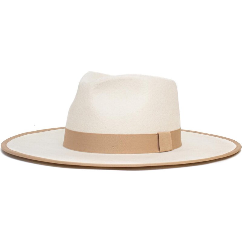 Béžový klobouk plstěný s širokou krempou - americký klobouk Goorin Bros. - kolekce Adore You