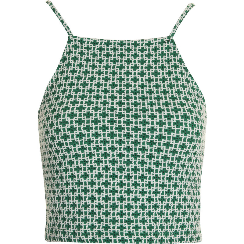 Topshop '90s Tile Print Cropped Cami