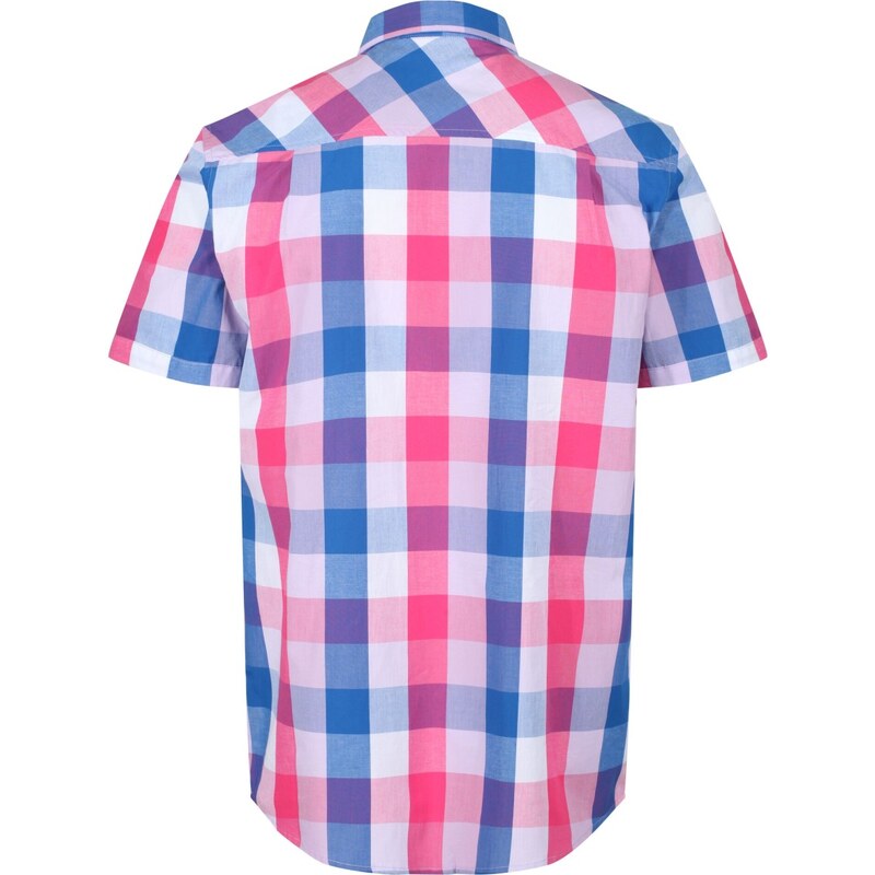 Pánská košile Regatta RAMIEL růžová/modrá