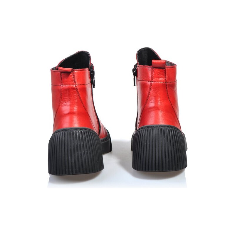Dámská kotníková obuv s robustní podešví Iberius 3100 červená