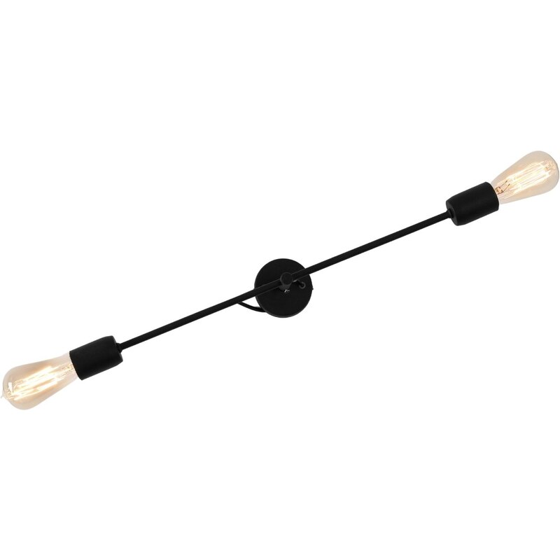 Nordic Design Černé kovové nástěnné svítidlo Dogi 2 L