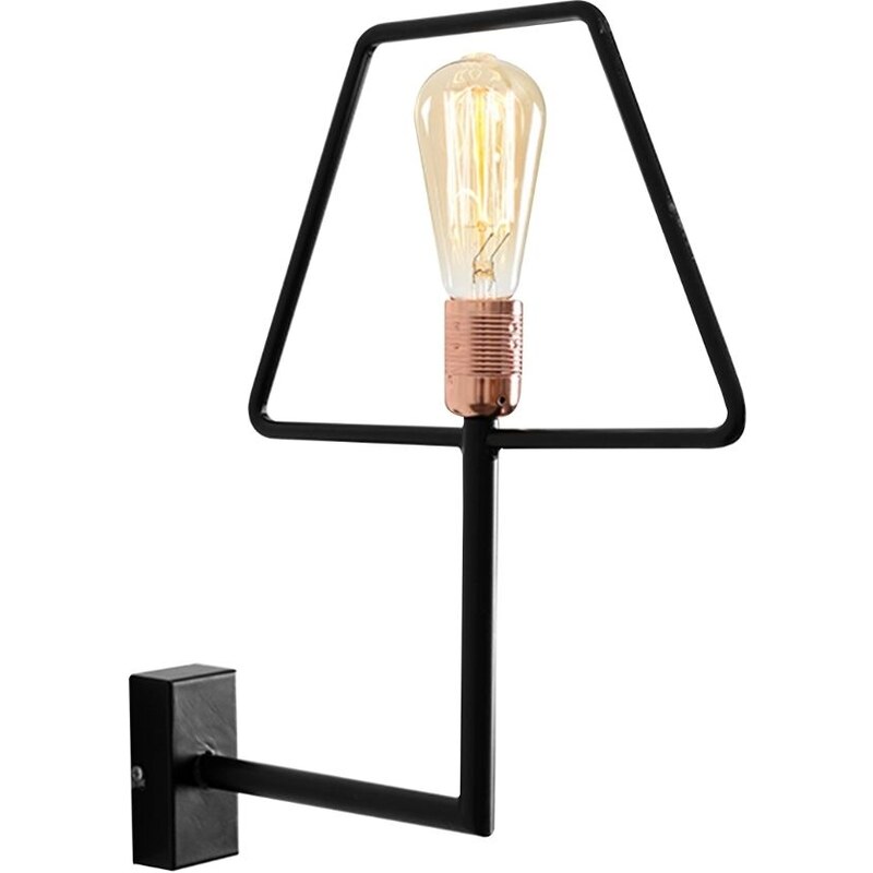 Nordic Design Černé kovové nástěnné světlo Jolita