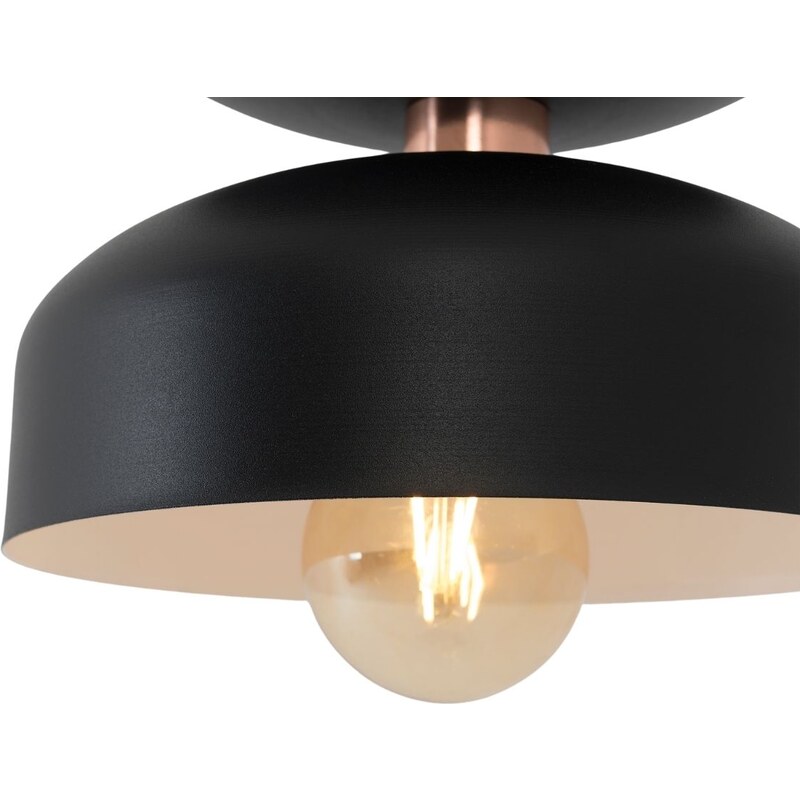 Nordic Design Černé kovové závěsné světlo Femme S