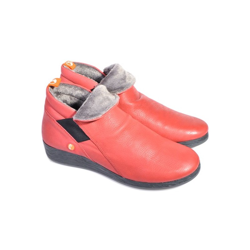 Pohodlná a nevšední kotníková obuv Softinos P90046001 červená