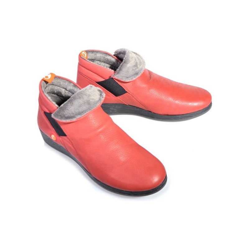 Pohodlná a nevšední kotníková obuv Softinos P90046001 červená