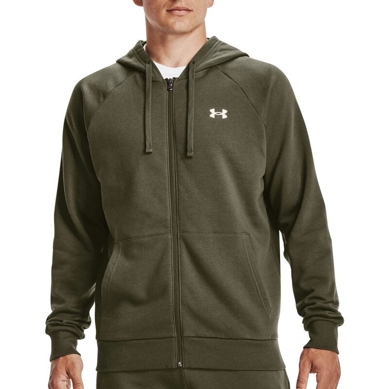 Mikina s kapucí Under Armour UA Rival Cotton FZ Hoodie 1357106-390