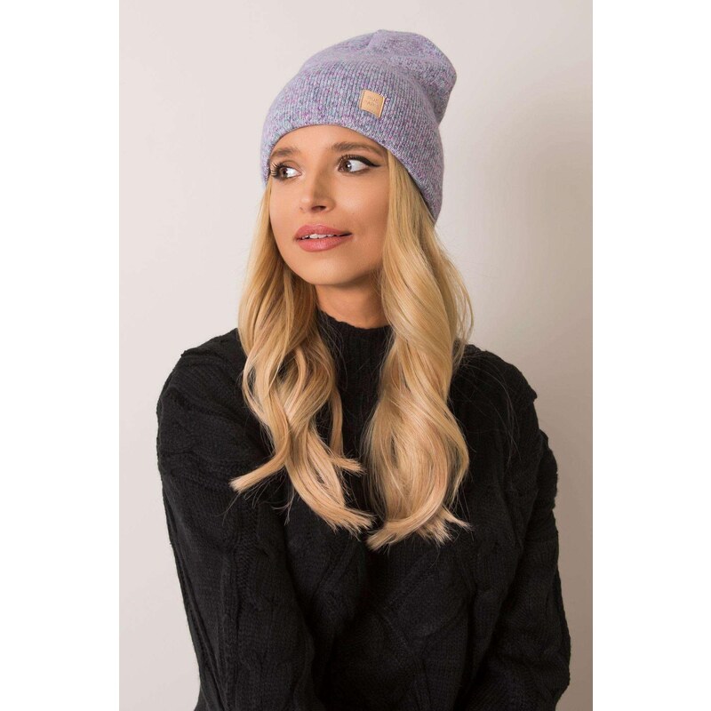 MladaModa Dámská čepice Melange model 0615 fialová 63908159