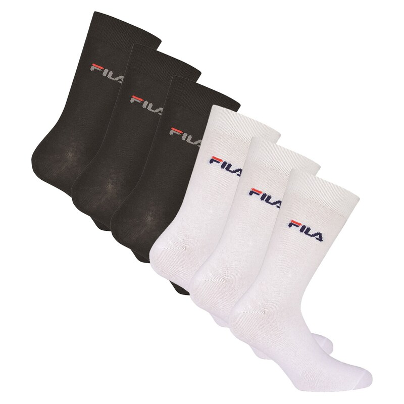 FILA Ponožky tmavě modrá / šedá / červená / bílá