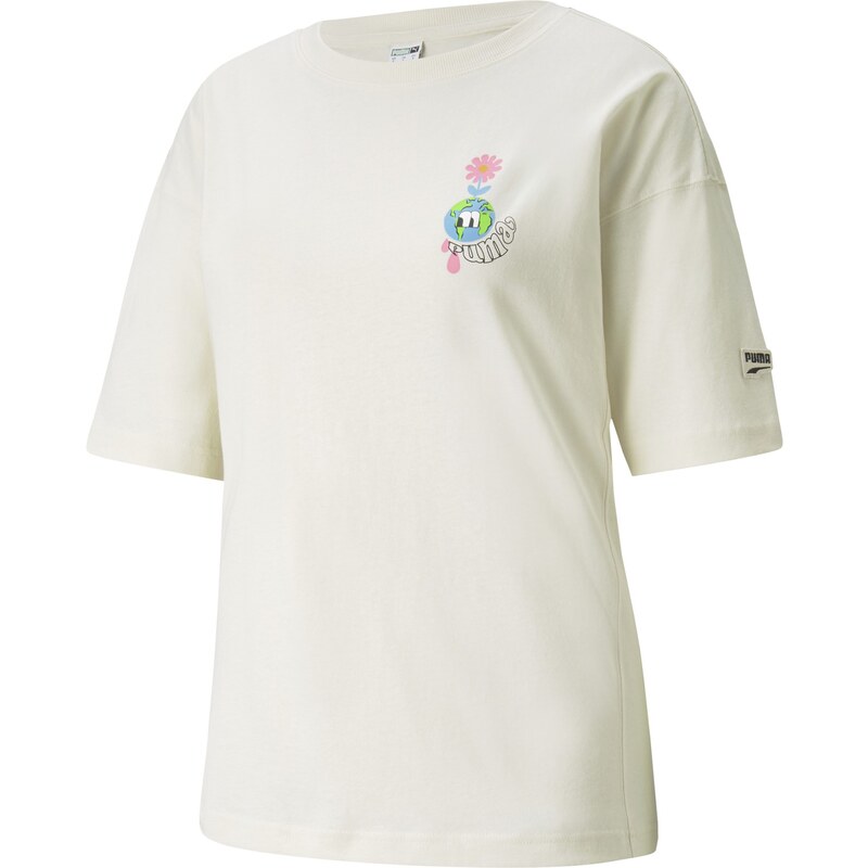 Puma Downtown Graphic Tee Ivory Glow