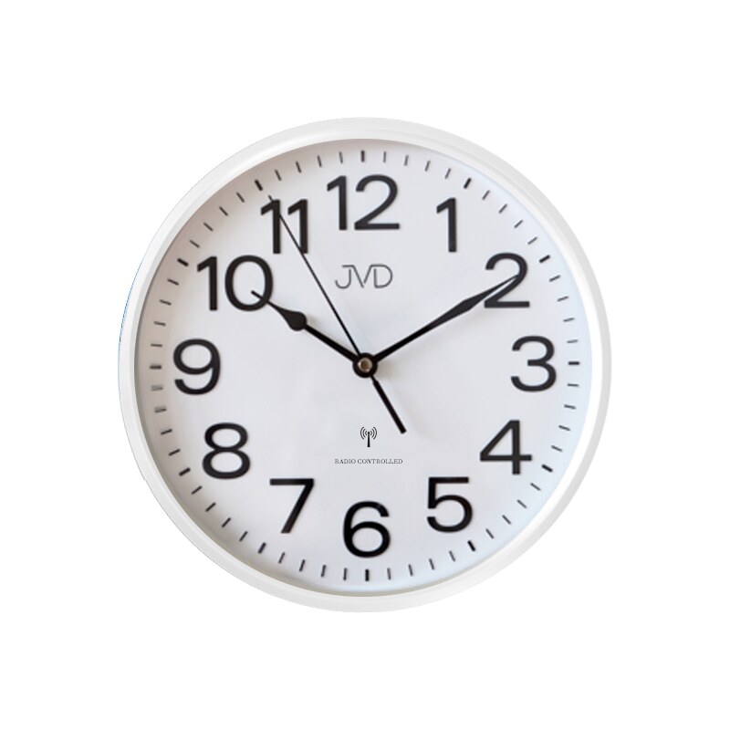 JVD Rádiem řízené přehledné bílé hodiny JVD RH683.1