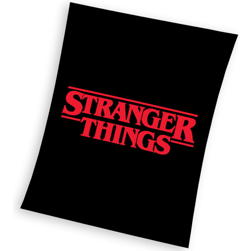 Carbotex Dětská deka Stranger Things Black 130x170 cm