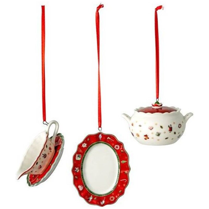 Toy's Delight Decoration Vánoční závěsná dekorce Servis 3 ks, Villeroy & Boch