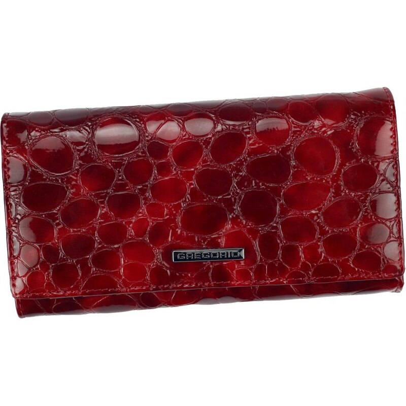 Gregorio Kožená červená dámská peněženka v dárkové krabičce