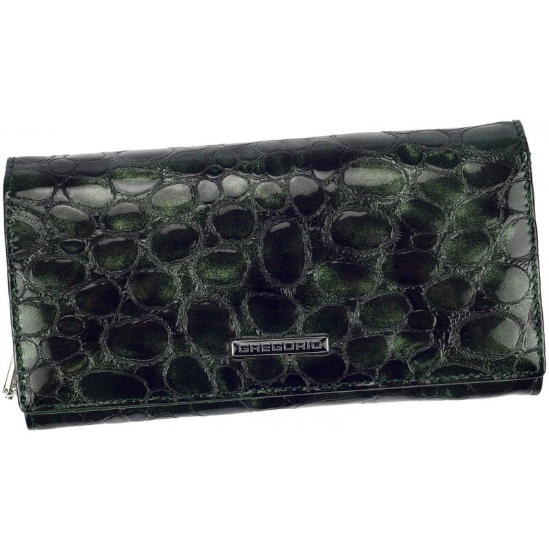 Gregorio Kožená zelená dámská peněženka v dárkové krabičce