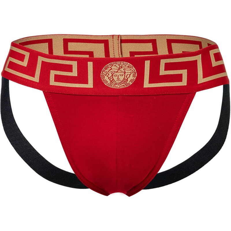 VERSACE Slipy zlatá / červená