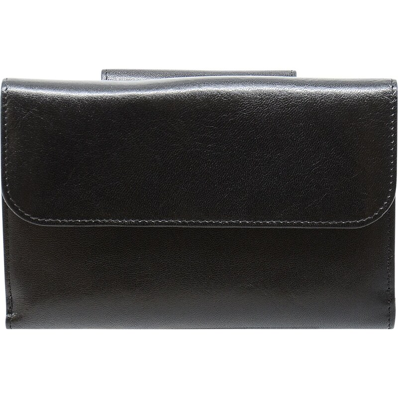 Luxusní dámská kožená peněženka MARTA PONTI Madeira - černá/barevná