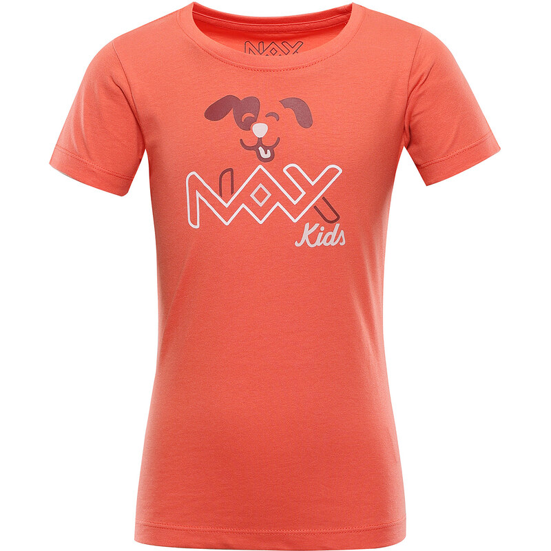 Dětské bavlněné triko nax NAX LIEVRO dk. apricot varianta pa