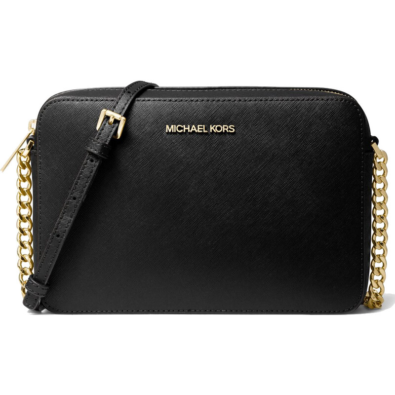 Michael Kors Jet Set Large Saffiano Leather Crossbody Black