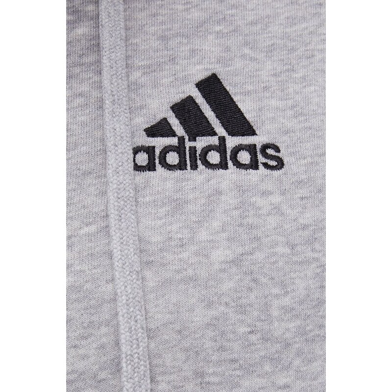 Mikina adidas HB0041 pánská, šedá barva, s aplikací