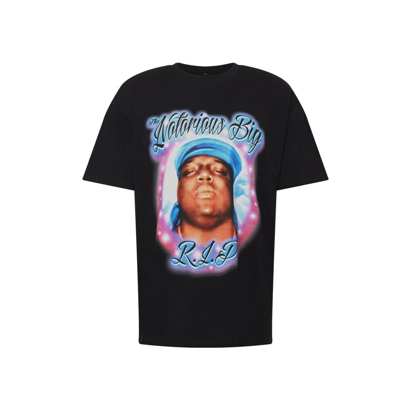 Mister Tee Tričko Biggie R.I.P světlemodrá / hnědá / pink /