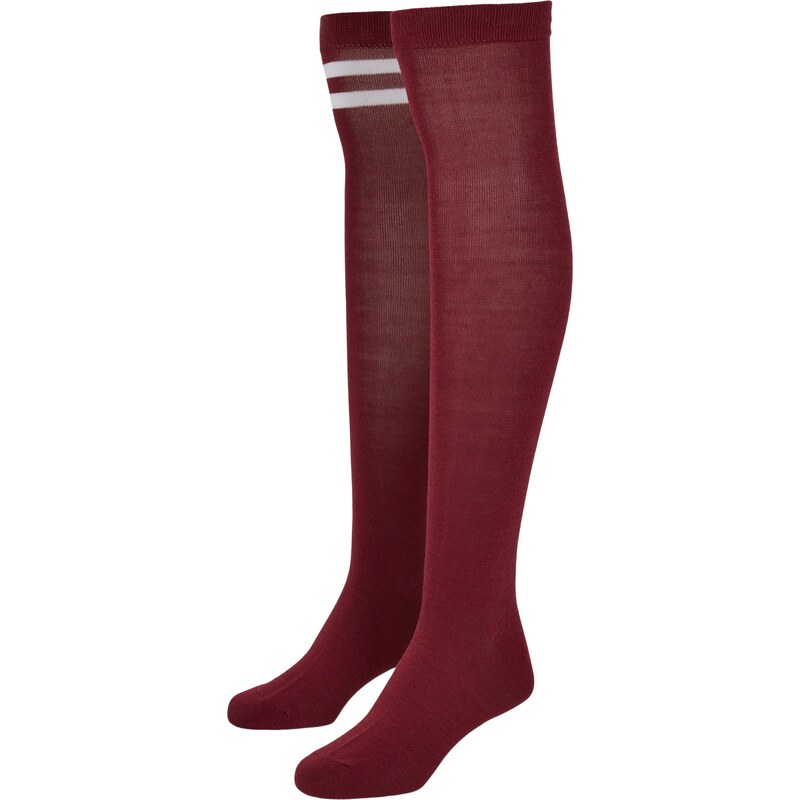 Urban Classics Podkolenky burgundská červeň / tmavě červená / bílá 98929503