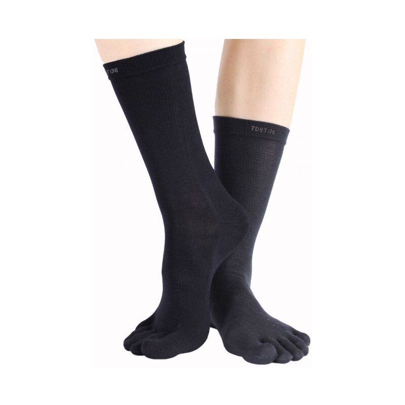 WOOL luxusní vlněné prstové ponožky ToeToe černá S