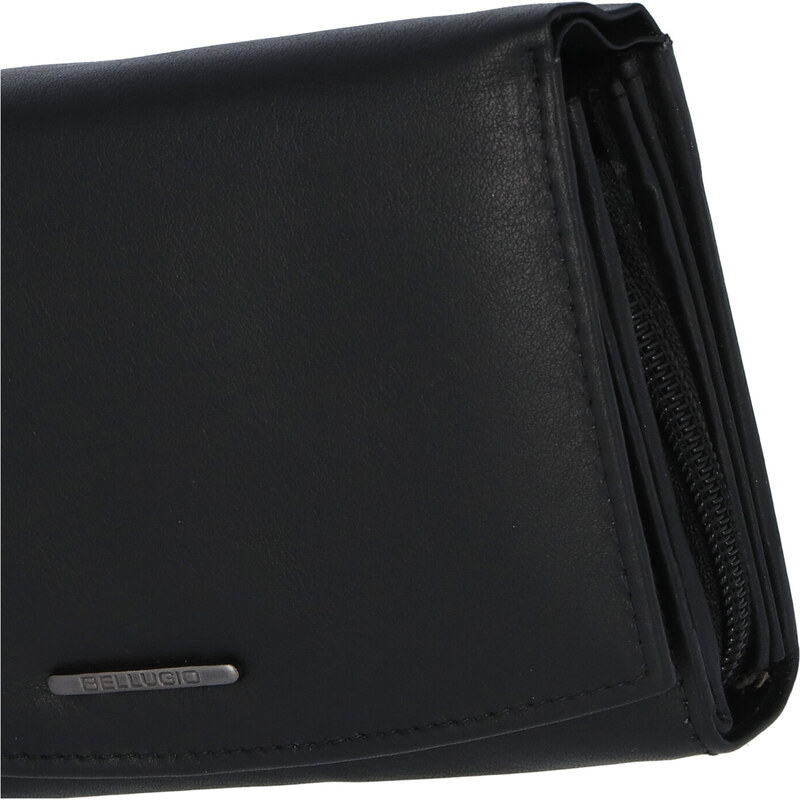 Bellugio Nadčasová dámská kožená peněženka Luisa, černá