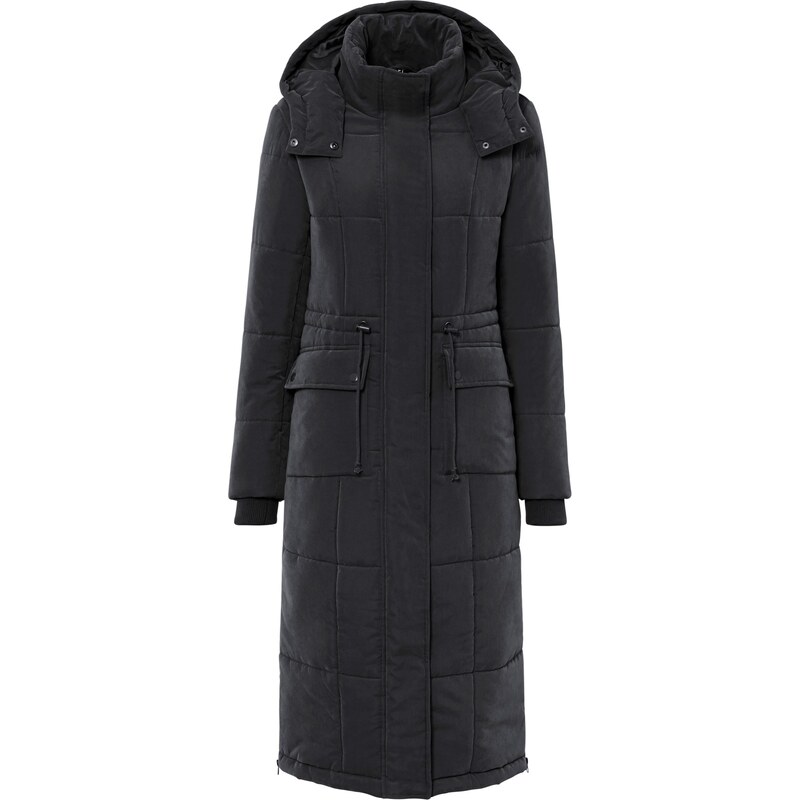 bonprix Zimní kabát se zipy po stranách Černá