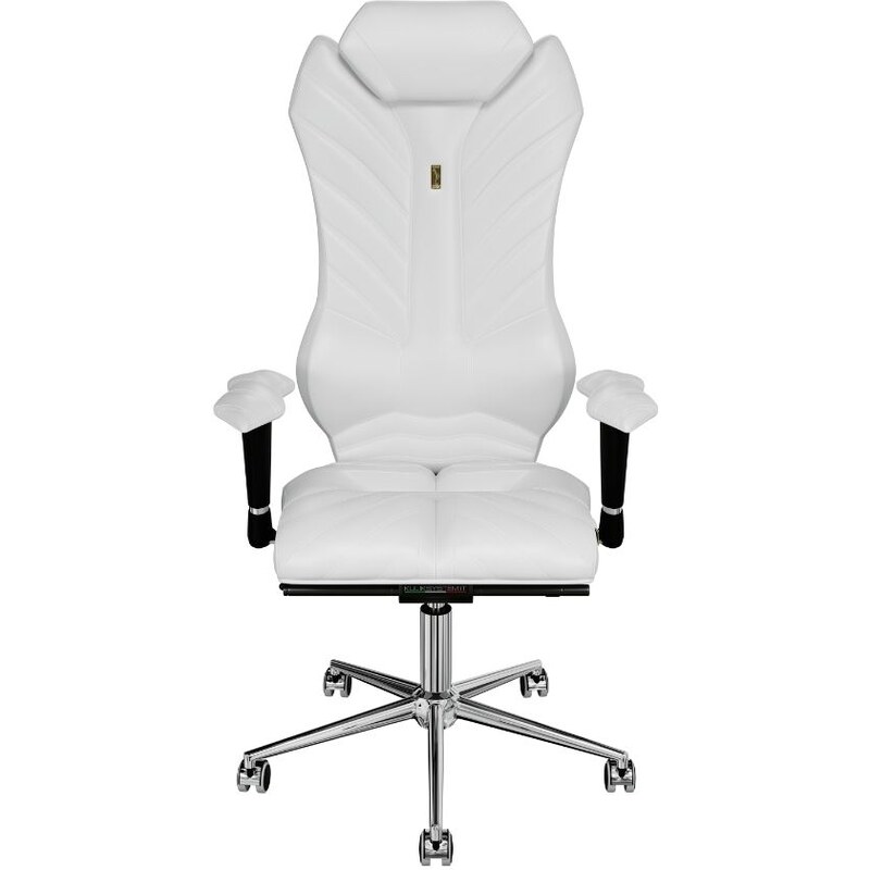 Kulik System Bílá koženková kancelářská židle Monarch