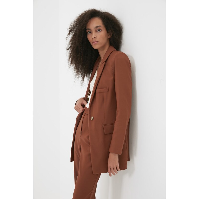 Trendyol Brown Buttoned Jacket