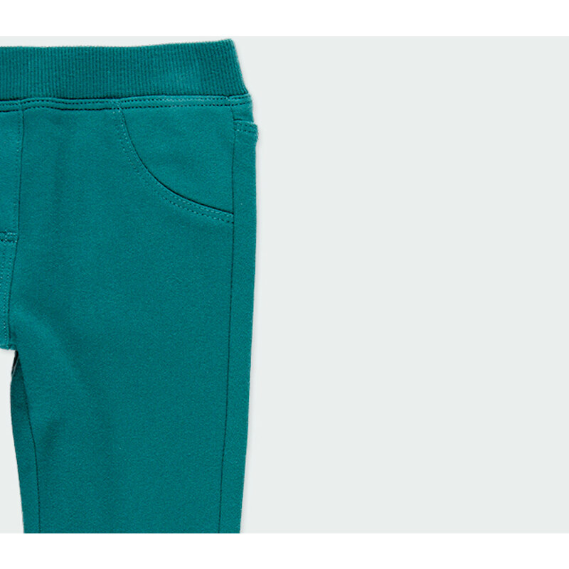 Boboli Dívčí kalhoty s fleecem zelené