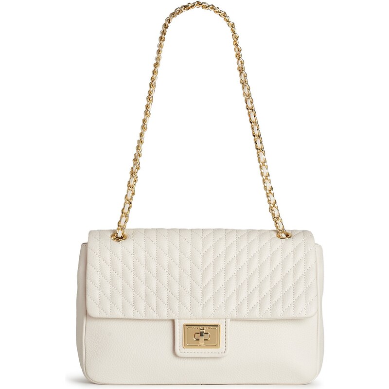 Karl Lagerfeld Paris Agyness Large Shoulder Bag Winter White