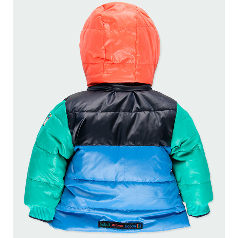 Boboli Dětská zimní bunda oboustranná barevná Maskáč